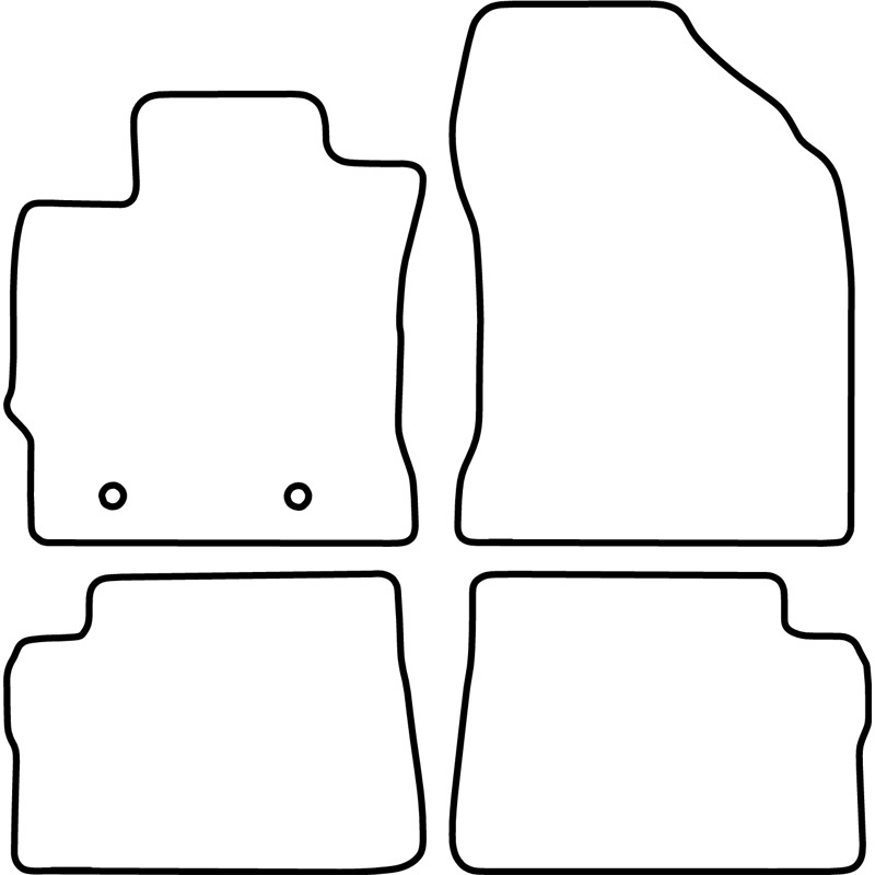 Set de tapis de sol sur mesure pour Toyota Auris II 2013- incl. Hybrid