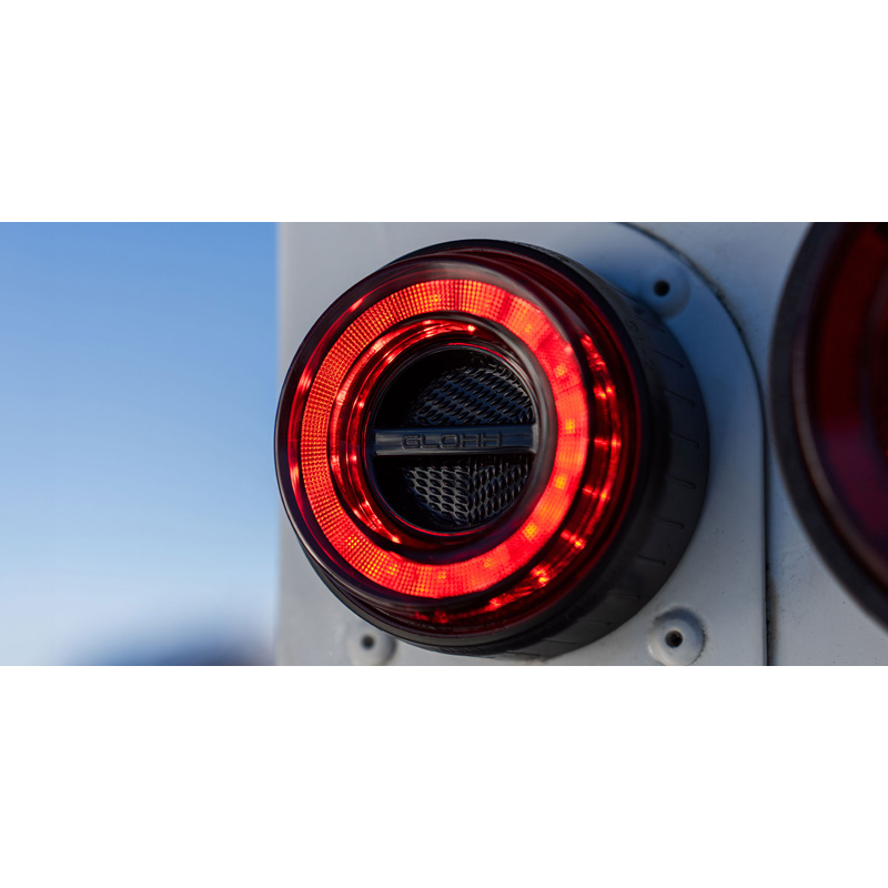 Glohh GL-2 Feux Arrières LED sur mesure pour Landrover 90/110 1983-1990 & Defender (LD) 1990-2016 - Rouge/Fumée (6-pièces)