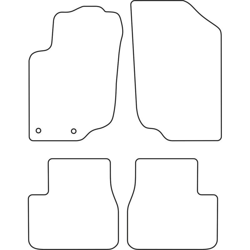 Set de tapis de sol sur mesure pour Peugeot 207 2006- (excl. CC)