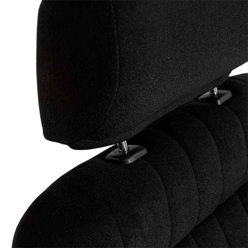 Siège baquet 'Classic' - Noir - Dossier fixe + Appuie-tête - incl. glissières