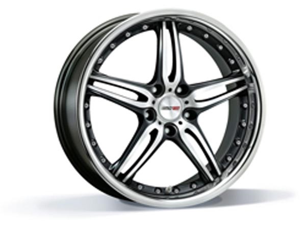 Motec Pantera Black Matt Polish Inox 9,5x18 5x120 ET20 Velgen