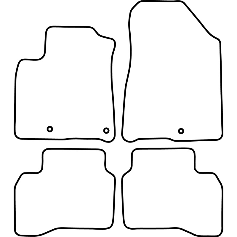 Set de tapis de sol en velours sur mesure pour Kia Niro 2016- excl. e-Niro