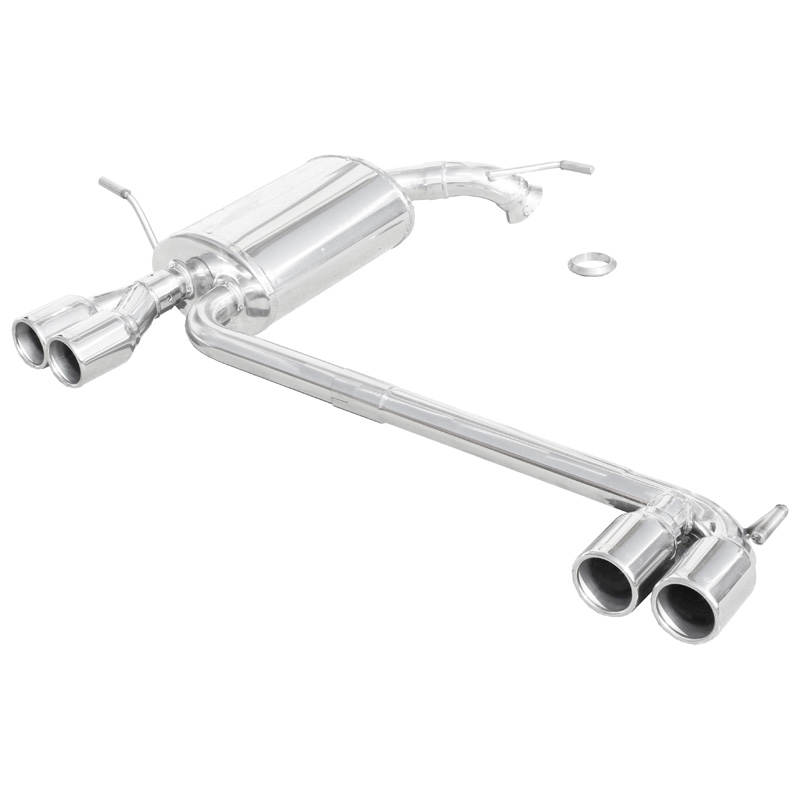 100% Inox Échappement Double sur mesure pour Peugeot 407 2.7 HDi 24v (204cv) 2006- Droite/Gauche 2x80mm