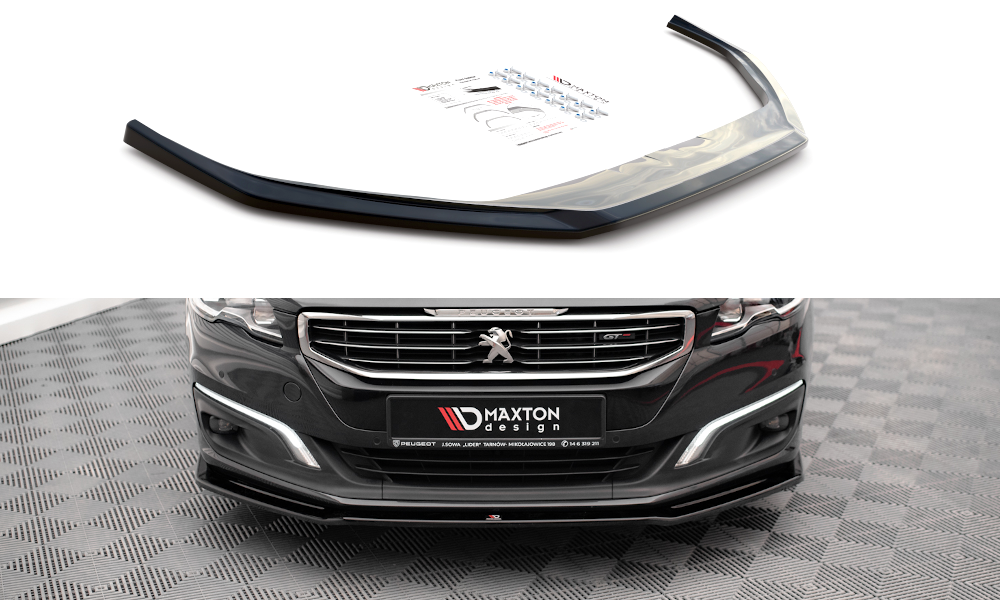 Voorspoiler V.2 Peugeot 508 GT MK1 FL Maxton Glans Zwart