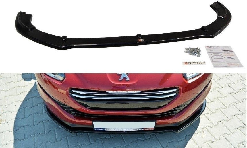 Voorspoiler Peugeot RCZ Maxton Design glans zwart V.1 Facelift