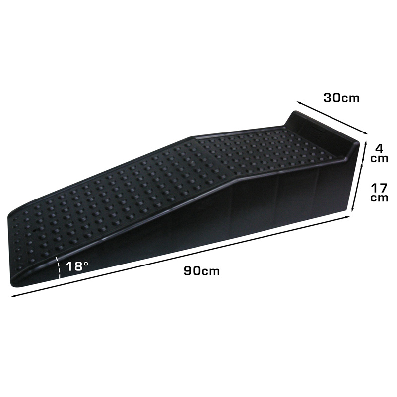 Set de rampes des voitures en matière synthétique - noir - set à 2 pièces (Hauteur 17cm)