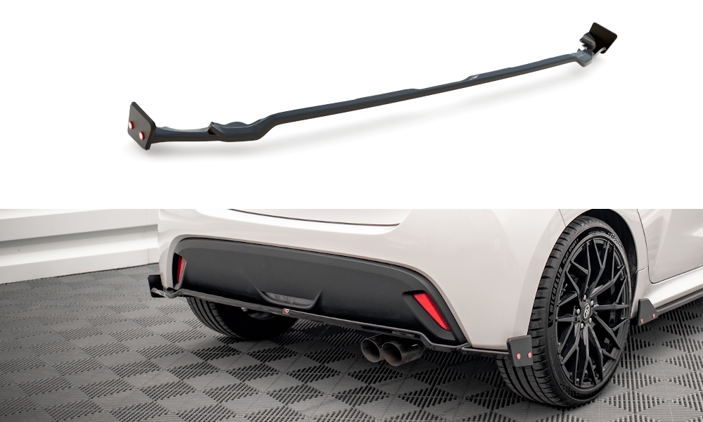 Diffuser V.1 met Canards Toyota Yaris MK4 Maxton Glans Zwart