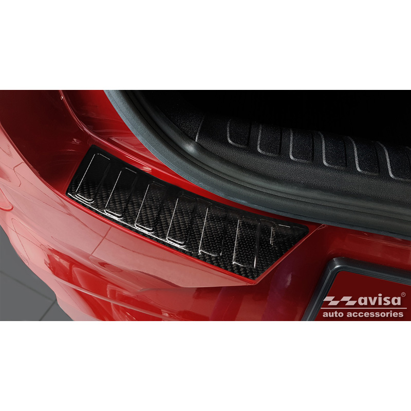 Protection de seuil arrière carboné 3D sur mesure pour Ford Puma 2019- 2-pièces