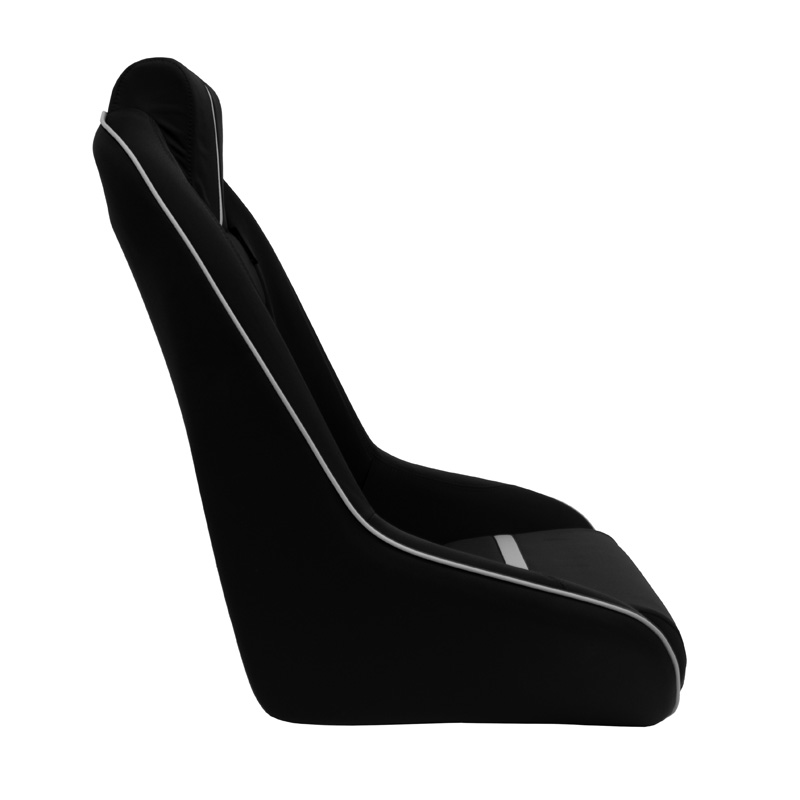Siège baquet 'Classic RS' - Noir/Gris - Dossier fixe + Appuie-tête intégré - incl. glissières