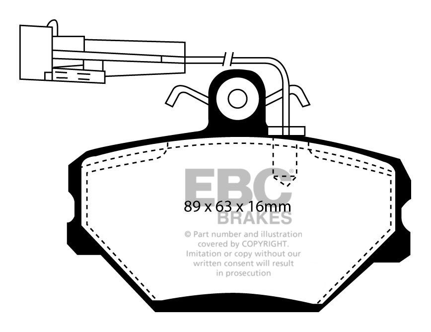 EBC Brakes FSO Caro 1.9 D 94-2002 Remblokken voorzijde