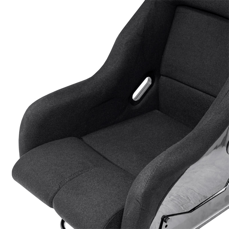Siège baquet 'JJ' - Noir - Dossier fixe en polyester - incl. glissières