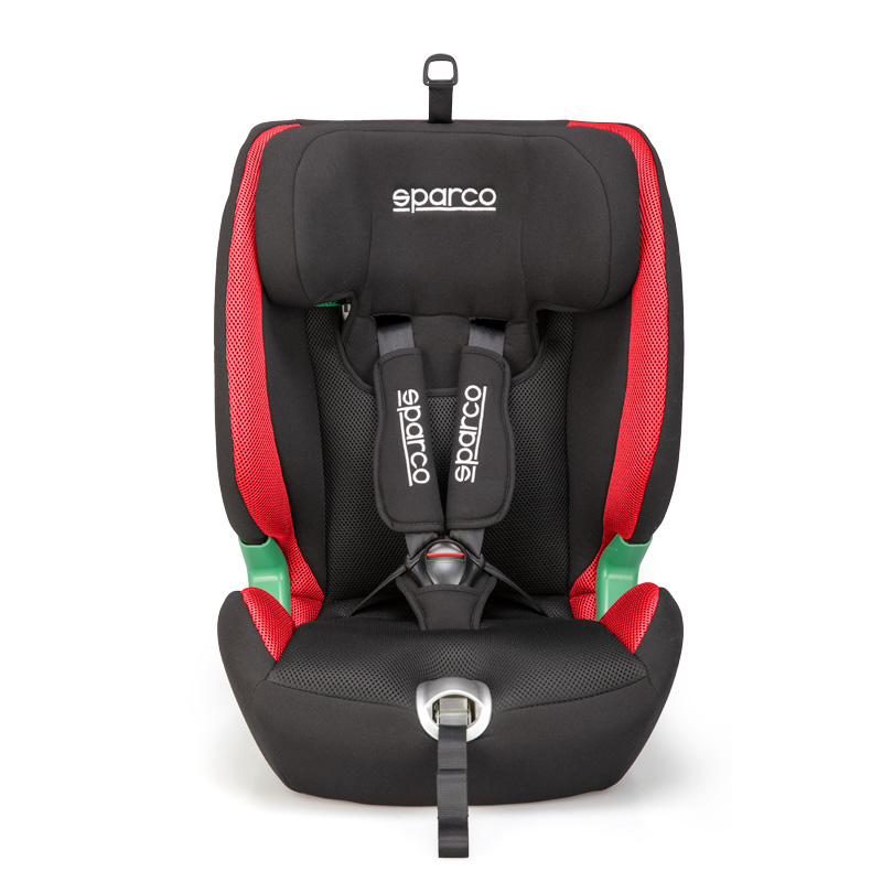 Sparco Siège enfant SK5000I (Isofix) Noir/Rouge i-Size 76-150cm (ECE-R129/03)