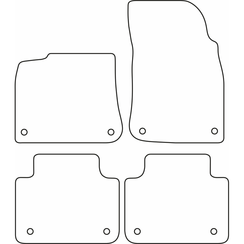 Set de tapis de sol sur mesure pour Volkswagen Touareg (CR7) 2018-