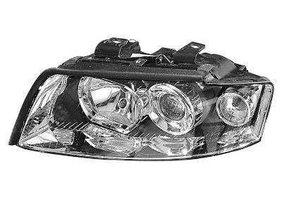 koplamp, H7+H7, elektr verstelb, links Audi A4, 2000-2004
