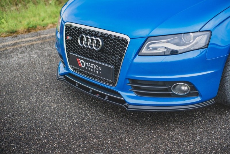 Voorspoiler Audi S4 / A4 S-Line B8 Glanzend Zwart