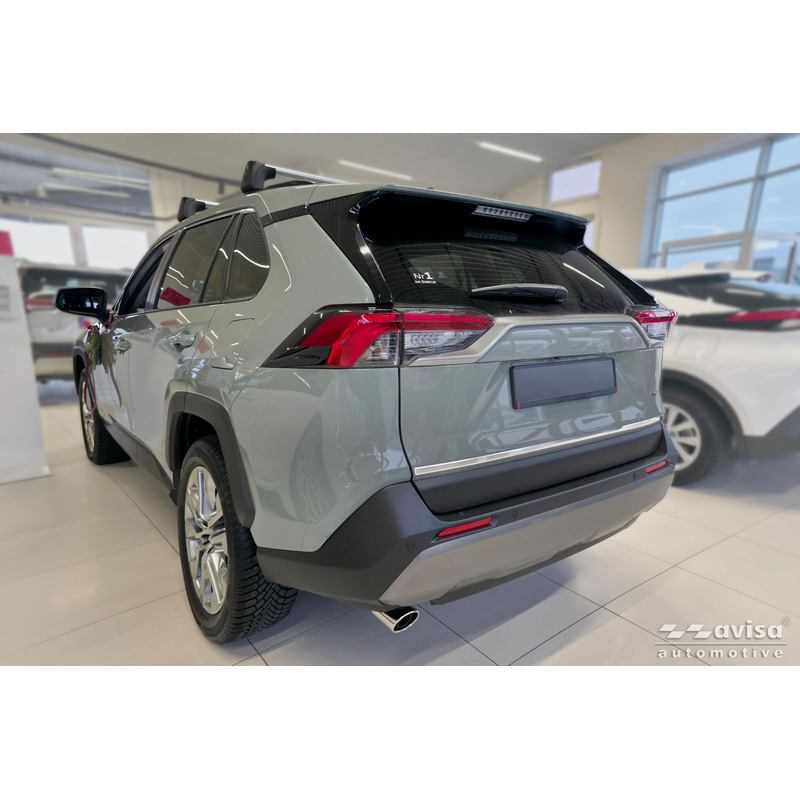 Avisa Revêtement d'habillage du hayon du coffre inox brossé sur mesure pour Toyota RAV4 V (A5) 2018-