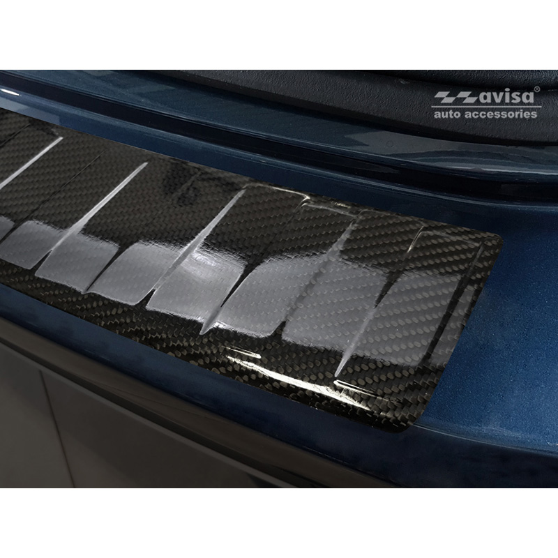 Protection de seuil arrière carboné 3D sur mesure pour Mercedes Classe-B W247 2019-