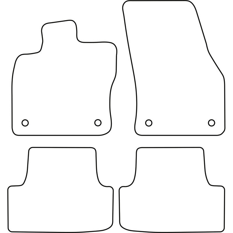 Set de tapis de sol sur mesure pour Seat Ateca 2016- & Skoda Karoq 2017-