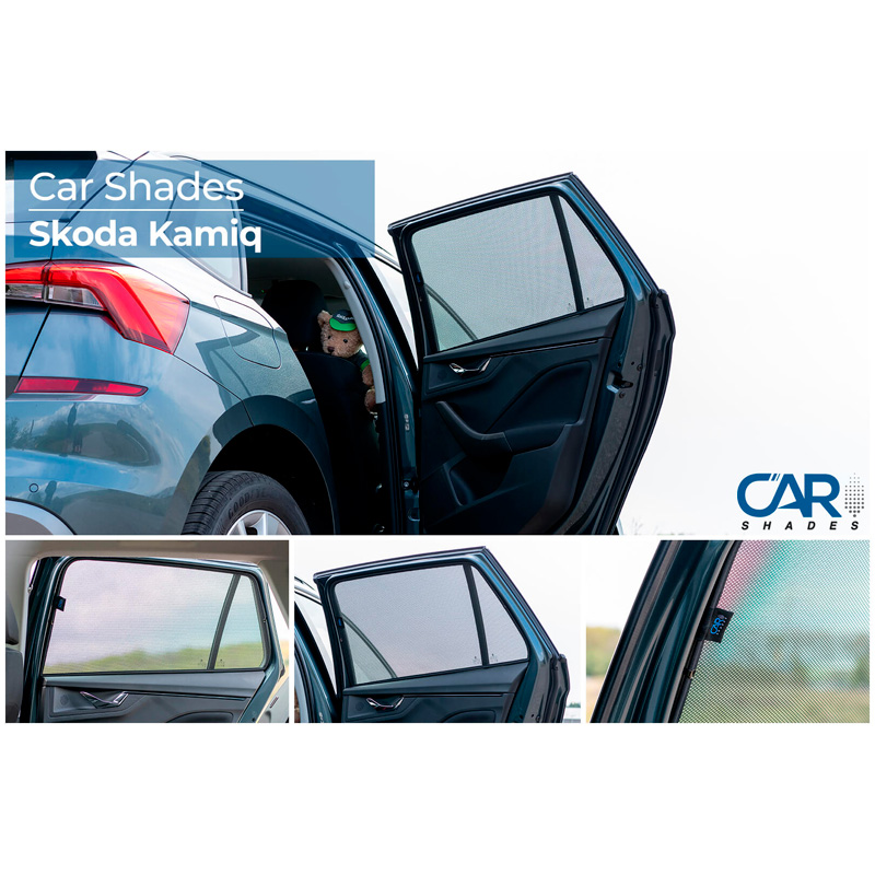 Set de Car Shades (portes arrières) sur mesure pour Skoda Kamiq 2019- (2-pièces)