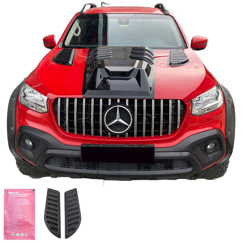 Jeu de prises d'air pour le capot Pick-Up 4x4 - Universel - Noir mat
