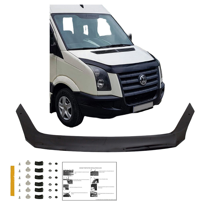 Protection du capot sur mesure pour Volkswagen Crafter MK1 & MK1 Facelift 2006-2016 - Noir brillant