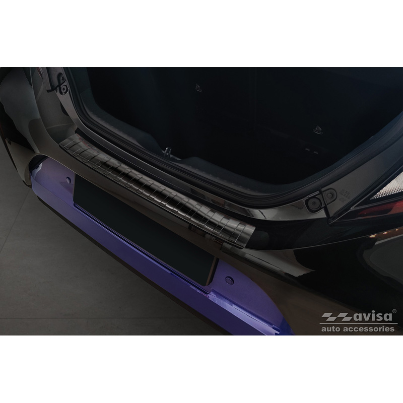 Protection de seuil arrière inox sur mesure pour Toyota Aygo X 2022- 'Ribs'
