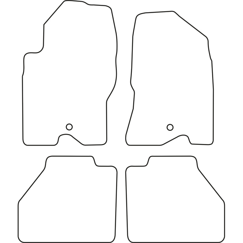 Set de tapis de sol sur mesure pour Nissan Navara (D40) 2005- Single + Double Cab