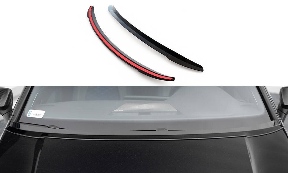 Motorkap Spoiler Volkswagen Golf 8 alle Maxton Glans Zwart