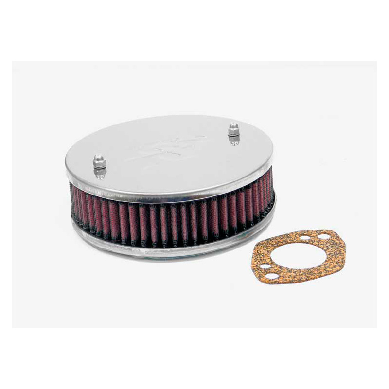 K&N Filtre à Air rond sur mesure pour carburateur SU/SU Hitachi 1.5'' HS4/HIF4/HIF38, trou décentré, Hauteur d'assemblage 47mm (56-9128)
