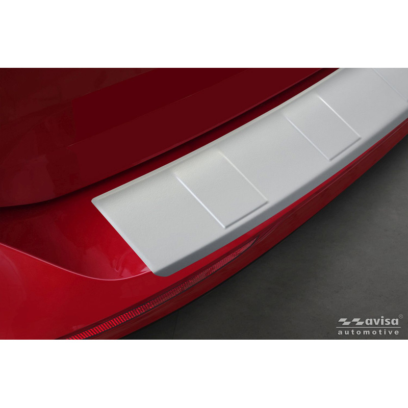 Avisa Protection de seuil arrière inox thermolaqué sur mesure pour Volvo V60 II 2018- incl. Cross Country & R-Design 'Soft Silver'