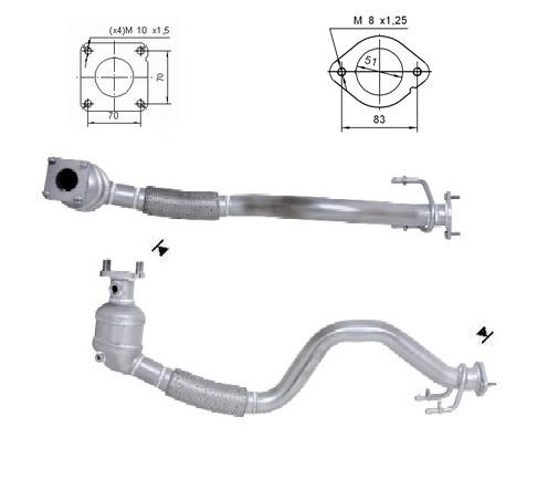 VW GOLF V 1.6i 16V FSI 1598 cc 85 Kw / 116 cv BAG Magnaflow CAT