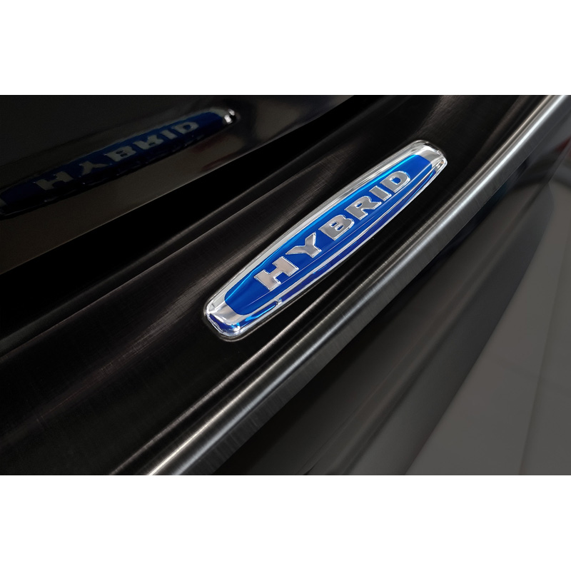 Protection de seuil arrière inox noir sur mesure pour Toyota Highlander (XU70) 2020- 'Hybrid'