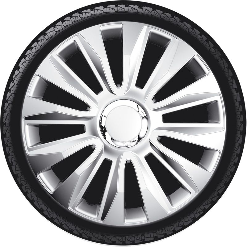 Jeu d'enjoliveurs Avalone Pro 15-inch argent + anneau chromé