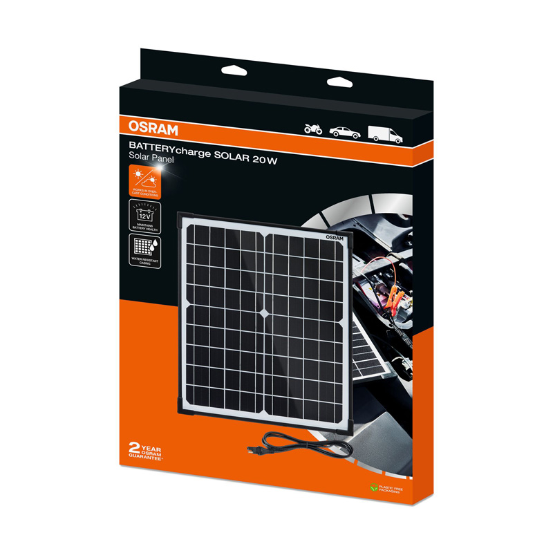 Osram BATTERYcharge Solar 20W - Mainteneur de batterie solaire