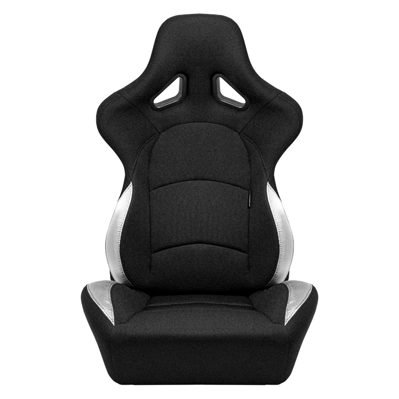 Siège baquet 'BS2' - Noir - Dossier réglable en polyester - incl. glissières