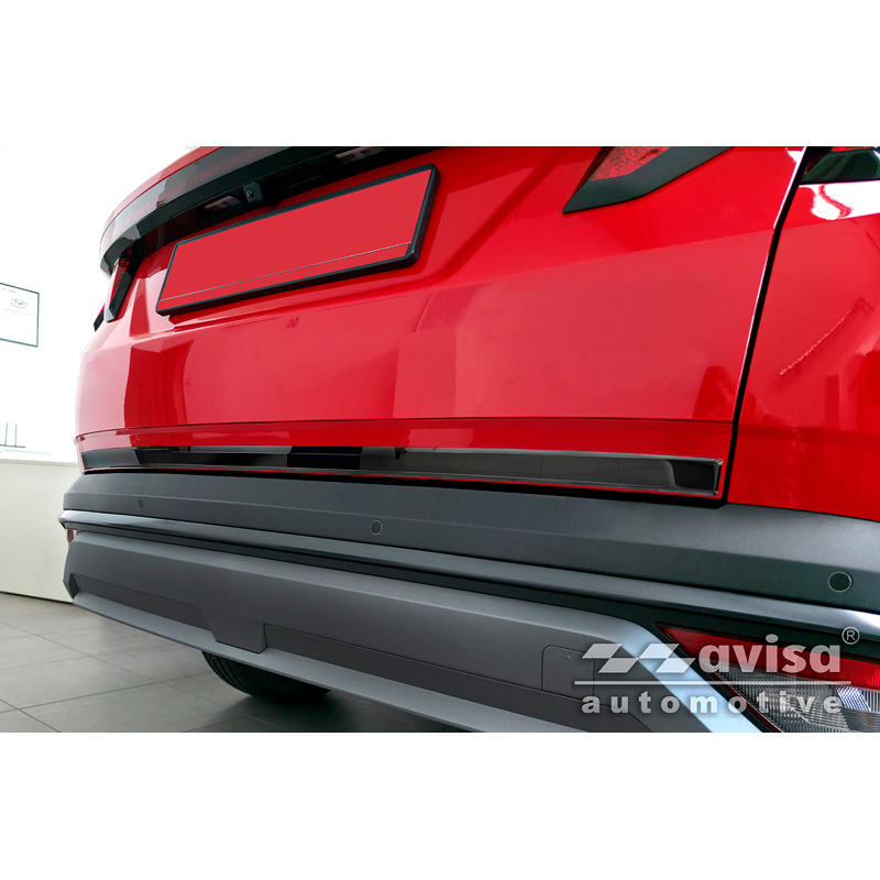 Avisa Moulure de hayon en Inox Noir Chrome sur mesure pour Hyundai Tucson IV 2020-2024 & Facelift 2024-