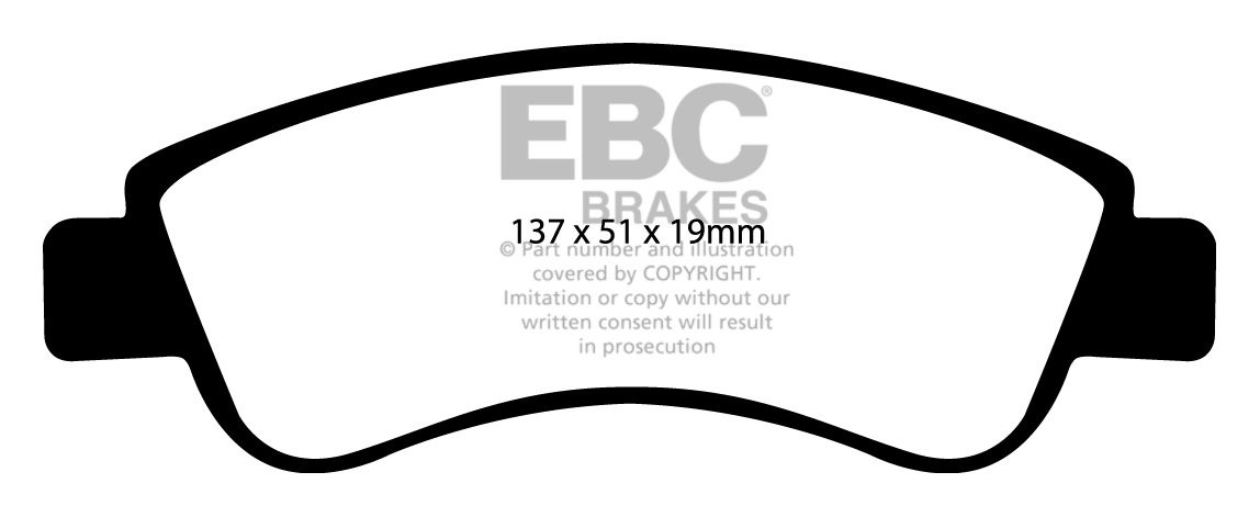 EBC Brakes PEUGEOT 207 1.4 TD 2006-.. Remblokken voorzijde