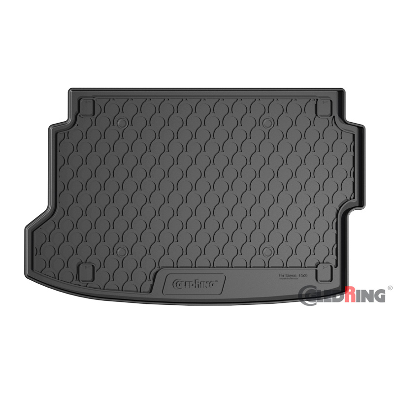 Coquille coffre-arrière Rubbasol (caoutchouc) sur mesure pour Hyundai Bayon 2021- (Sol en haut variable, excl. Subwoofer)