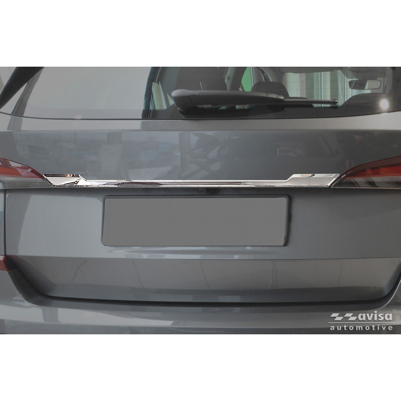 Avisa Revêtement d'habillage du hayon du coffre inox Chrome sur mesure pour Skoda Kamiq (NW4) 2019-2024 & Facelift 2024-