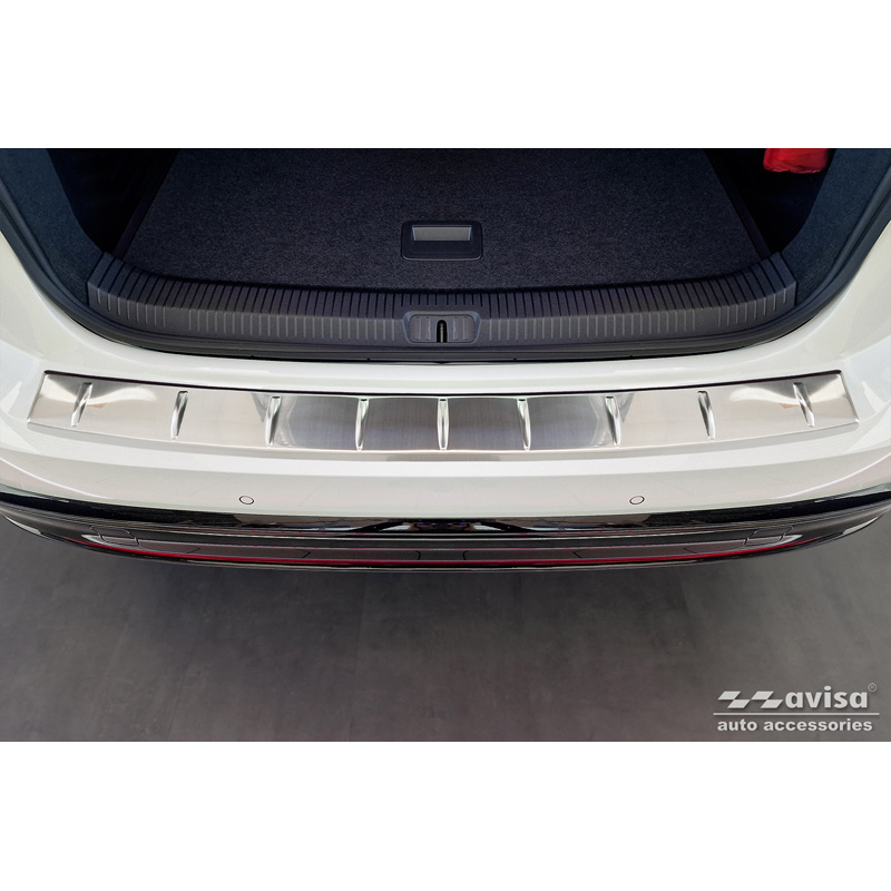 Protection de seuil arrière inox sur mesure pour Volkswagen ID.7 2023- 'Ribs'