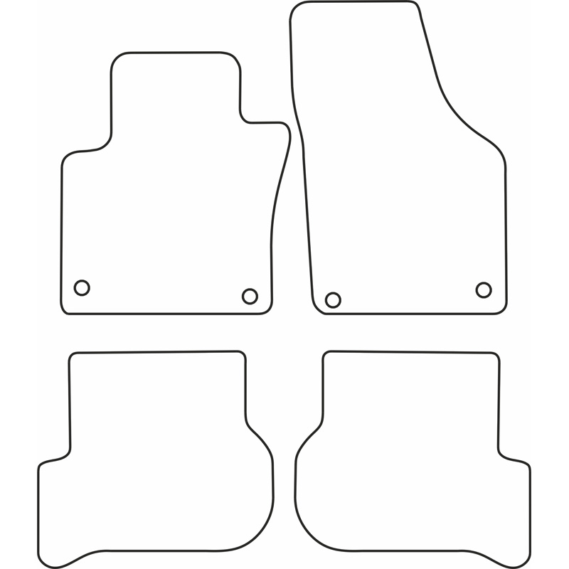 Set de tapis de sol sur mesure pour Volkswagen Golf Plus 2003-2007