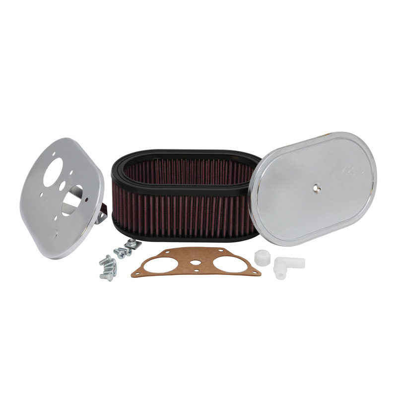 K&N Filtre à Air ovale large sur mesure pour carburateur Solex/Mikuni Solex 40 PII, Hauteur d'assemblage 85mm (56-1255)