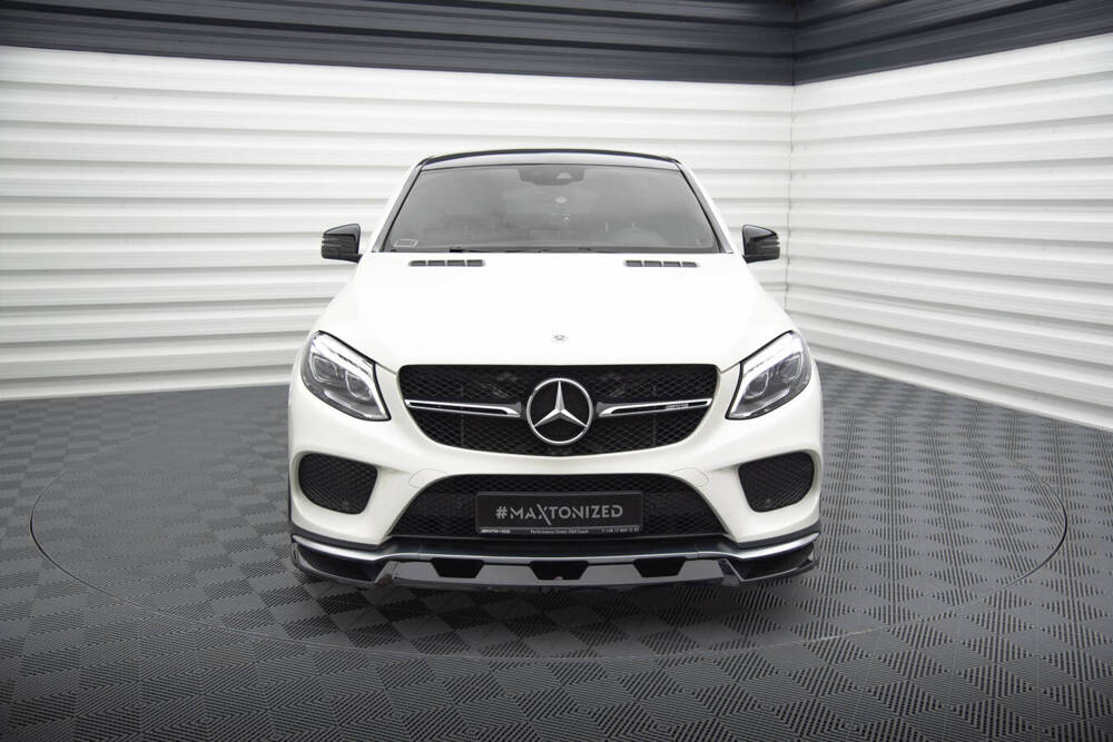 Voorspoiler V.1 Mercedes GLE Coupe AMG Pakket C292 Maxton Glans Zwart