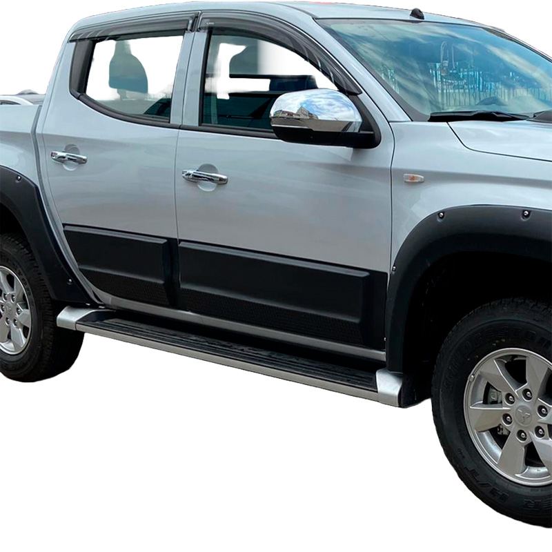 Jeu de baguettes de porte sur mesure pour Mitsubishi L200 Triton 5/6 2015- - Noir mat