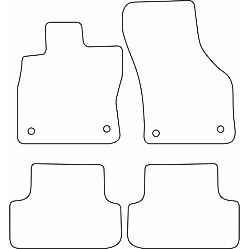 Set de tapis de sol en velours sur mesure pour Seat Leon incl. ST 2013-2020
