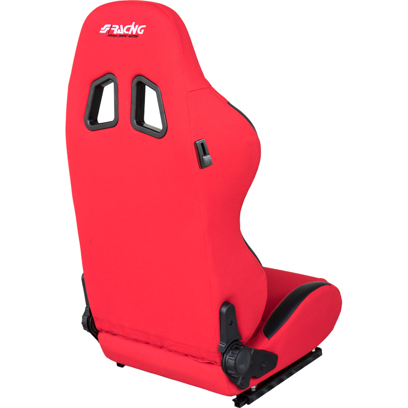 Simoni Racing Siège Baquet Jenson - Rouge - Réglable des Deux Côtés - incl. Glissières