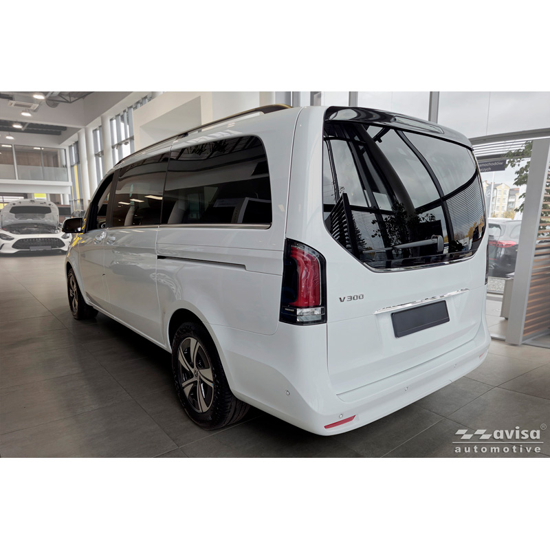 Avisa Revêtement d'habillage du hayon du coffre inox Chrome sur mesure pour Mercedes Classe V (W447) 2014-2019, Facelift 2019-2024 & Facelift 2024-