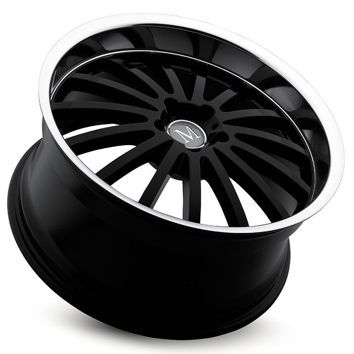Velgen Mandrus Millenium 19x8,5 5x112 ET43 Glanzend Zwart + Mach