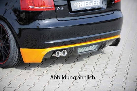 Achterbumperaanzet Audi A3 8P ABS Carbon look 08-