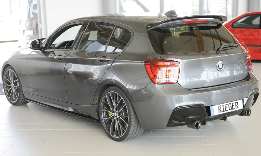 Achteraanzet Glossy Black Rieger BMW 1-Serie F20/F21 M-tech
